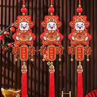 【45号商位】发财铃铛挂件年货福袋招财小铃铛挂饰乔迁客厅入户门布置春节装饰