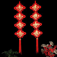 【106号商位】新款精品中国结四字对联挂串春节喜庆用品撒粉四字中国结批发挂饰