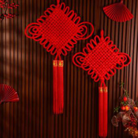 【112号商位】手工编织绳中国结流苏福字大号客厅玄关入户门春节新年挂件送老外