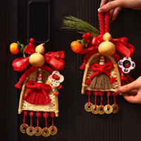 【58号商位】万字结挂件2026春节门把手葫芦挂饰过年场景布置中国结新年装饰品